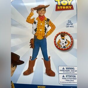 Boys Toy Story Woody Costume, size XS 3T - 4T